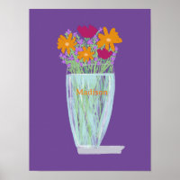 Sweet Pretty Flowers +Custom Name