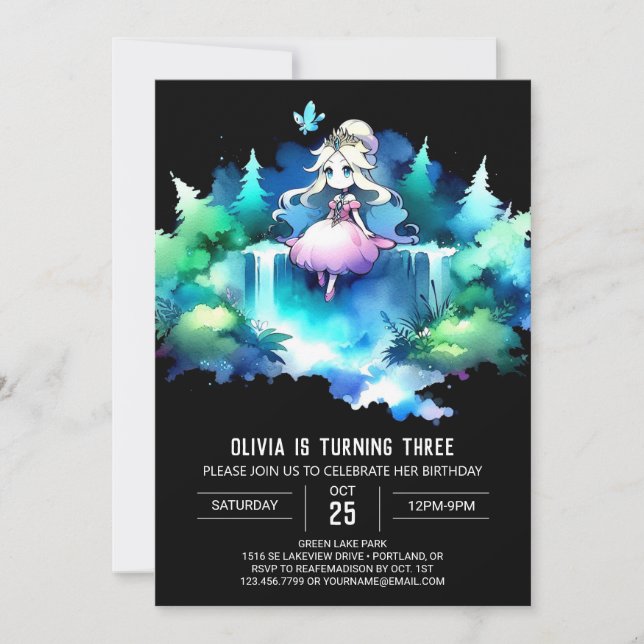 Sweet Princess Birthday Invitation (Front)