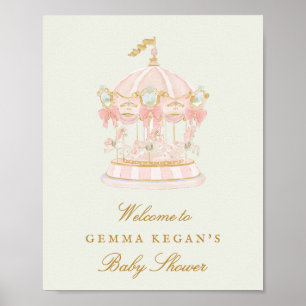 sweet princess green sage baby shower welcome sign
