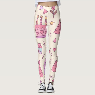 Sweet Princess Party Celebration Pattern Leggings