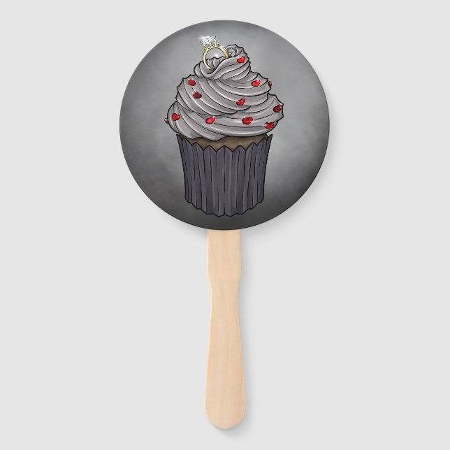Sweet Proposal Cupcake Hand Fan (Front)