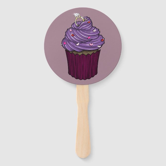 Sweet Proposal Cupcake Hand Fan (Front)