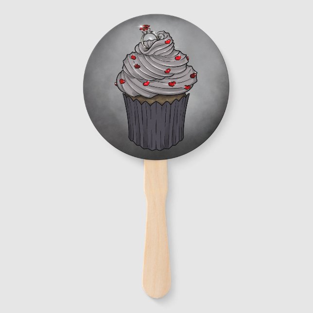 Sweet Proposal Cupcake Hand Fan (Front)