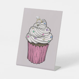Sweet Proposal Cupcake Pedestal Sign