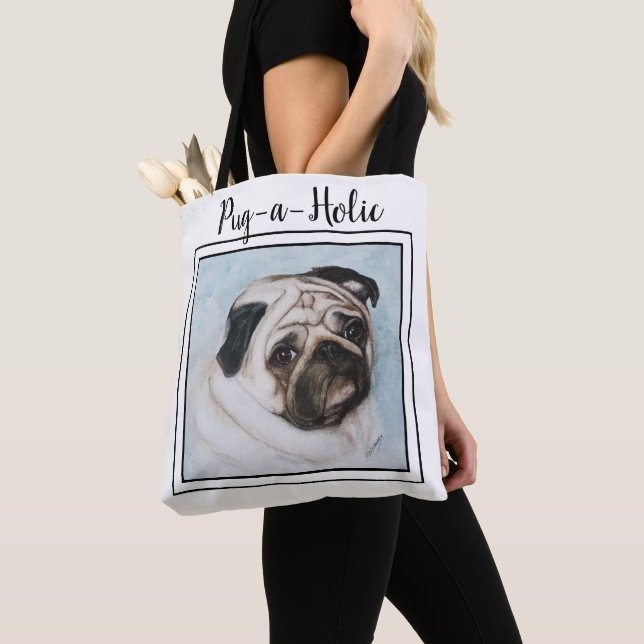 Sweet Pug Tote Bag (Close Up)