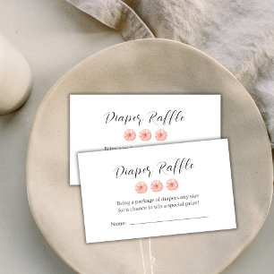 Sweet Pumpkin Baby Shower Diaper Raffle  Enclosure Card