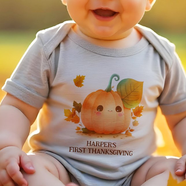 Sweet Pumpkin Fall Baby Shower  Baby Bodysuit (Creator Uploaded)