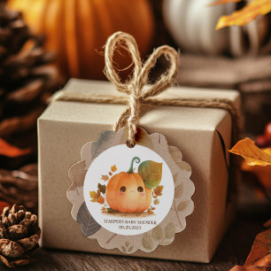 Sweet Pumpkin Fall Baby Shower Favour Tags