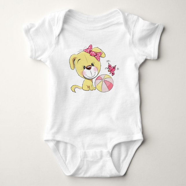 Sweet Puppy Baby Jersey Bodysuit (Front)