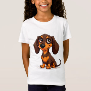 Sweet Puppy Dachshund Cartoon Artwork T-Shirt