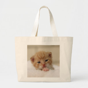 Sweet puppy kitty large tote bag