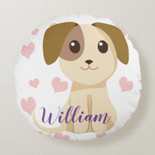 Sweet Puppy Round Cushion