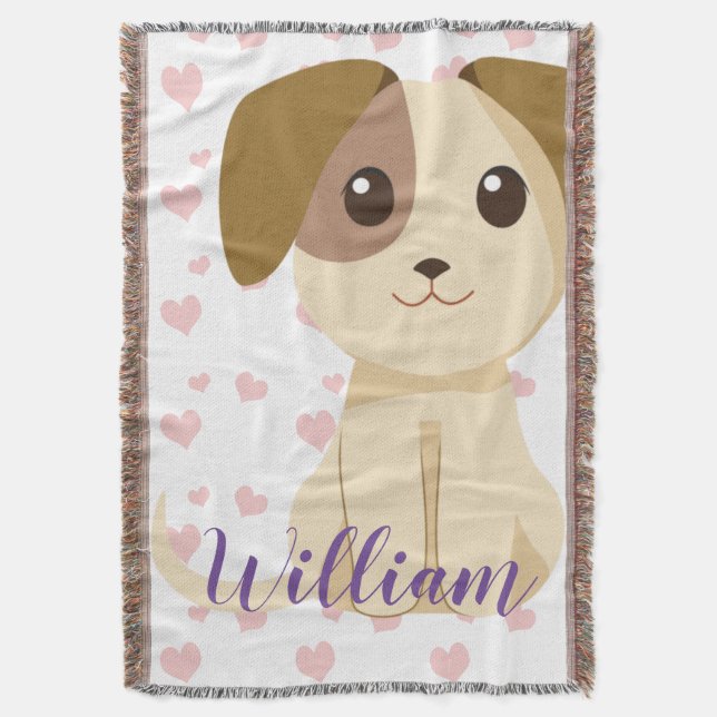 Sweet Puppy  Throw Blanket (Front Vertical)