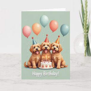 Sweet Pups Birthday Card