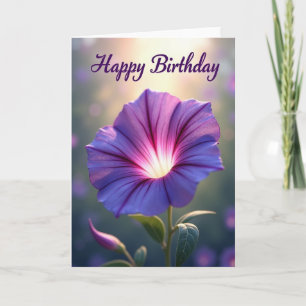 Sweet Purple Bloom Birthday Card