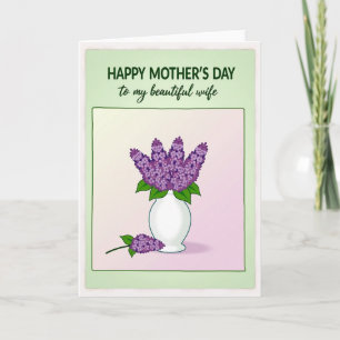Sweet Purple Blossom Mothers Day Card