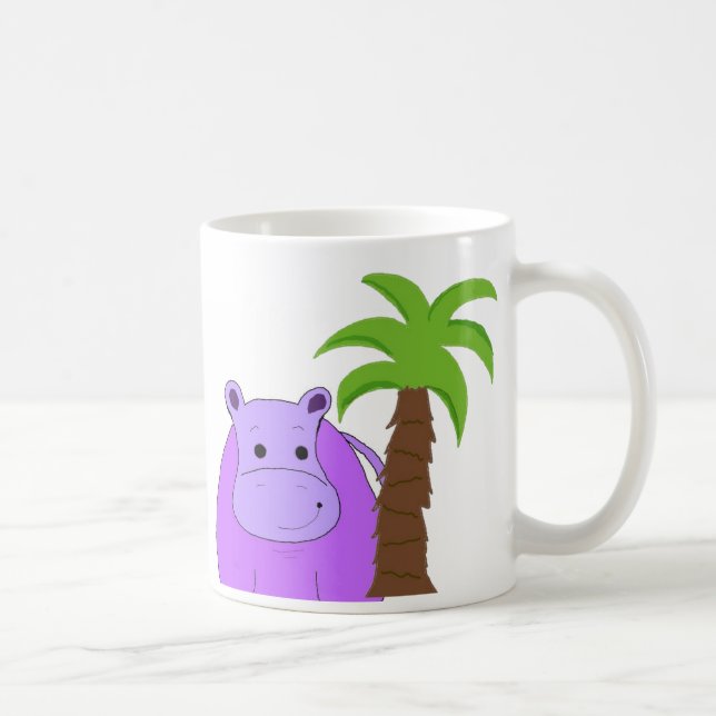 Sweet Purple Hippo Coffee Mug (Right)