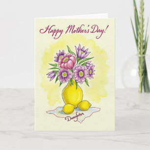 Sweet Purple Pink Mothers Day Card