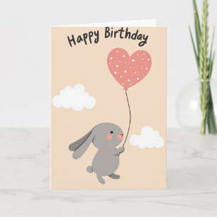 Sweet Rabbit Birthday Card