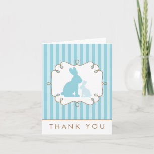 Sweet Rabbits Baby Shower Thank You Card