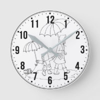 Sweet Rainy Day Clock – Mother & Child Gift