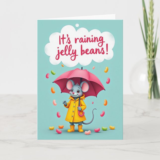 Sweet Rainy Day Mouse Card (Front)