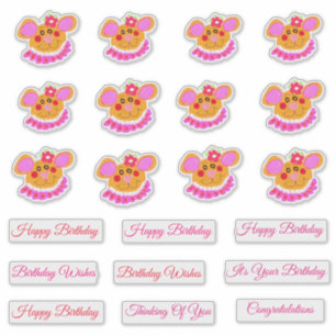 Sweet Red And Pink Teddy Bear Birthday