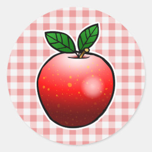 Sweet Red Apple Classic Round Sticker