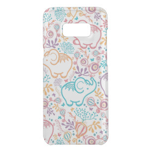 Sweet Red Blue And Beige Elephants And Flowers Uncommon Samsung Galaxy S8 Plus Case