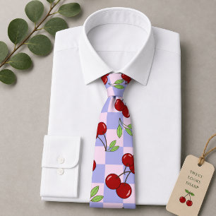 Sweet Red Cherry Pattern Tie