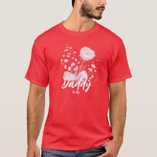 Sweet Red Color Wild Flower Baby Shower T-Shirt