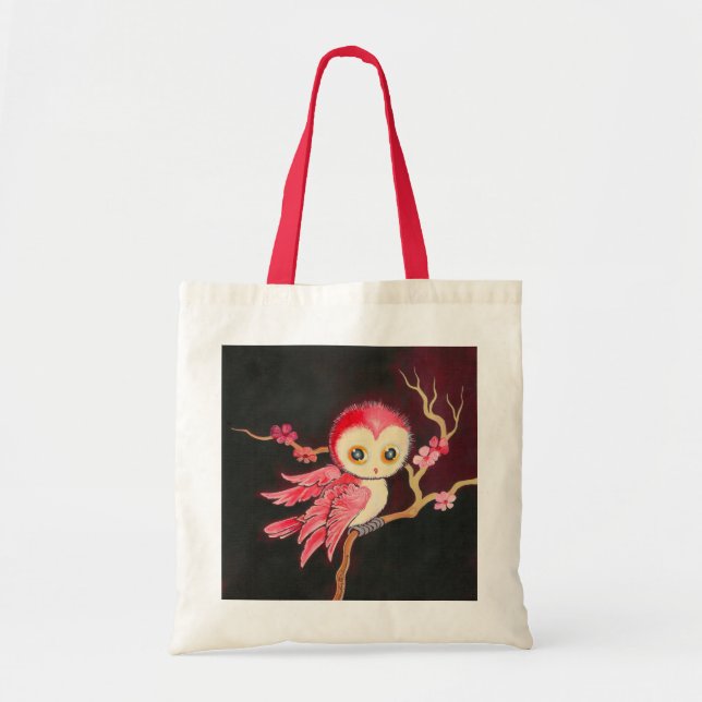 Sweet Red Owl Tote Bag (Front)