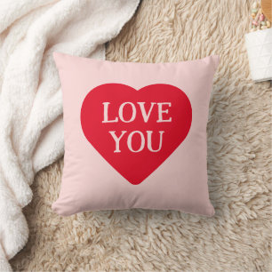 Sweet Red Pink Red Heart Look Cushion