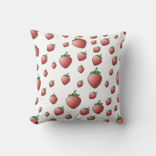 Sweet Red Strawberries Cushion