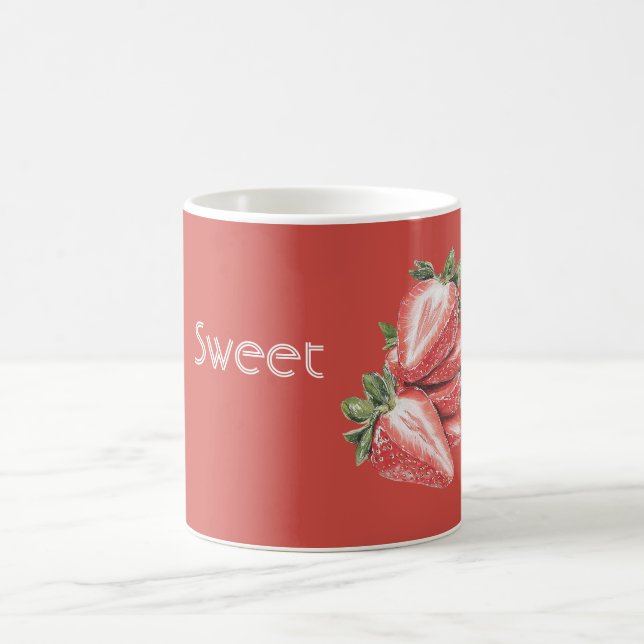Sweet Red Strawberries Fruit Coffee Mug (Center)