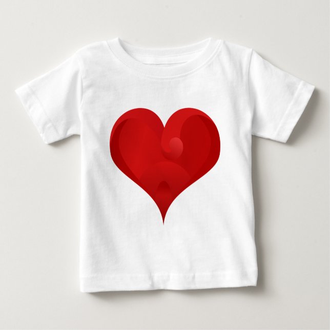 Sweet Red Valentine Love Heart Baby T-Shirt (Front)