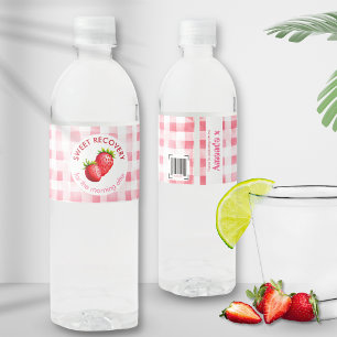 Sweet Relief Hangover Kit Bachelorette Strawberry Water Bottle Label