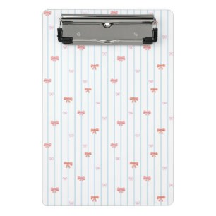 Sweet Ribbon Stripe personalised mini Clipboard