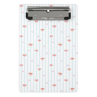Sweet Ribbon Stripe personalised mini Clipboard