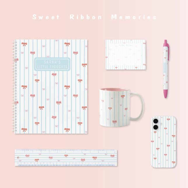 Sweet Ribbon Stripe Pink Mug (Creator Uploaded)