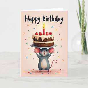 Sweet Rodent Birthday Card