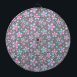 Sweet Romantic  Abstract Pink Flowers Pattern Dartboard<br><div class="desc">Sweet Romantic  Abstract Pink Flowers Pattern</div>