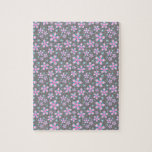 Sweet Romantic  Abstract Pink Flowers Pattern Jigsaw Puzzle<br><div class="desc">Sweet Romantic  Abstract Pink Flowers Pattern</div>