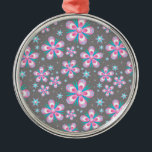 Sweet Romantic  Abstract Pink Flowers Pattern Metal Tree Decoration<br><div class="desc">Sweet Romantic  Abstract Pink Flowers Pattern</div>