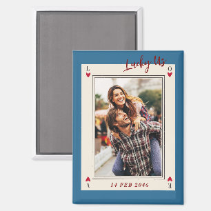 Sweet Romantic Cute Retro Valentine's Gifts Photo Magnet