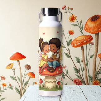 Sweet Romantic Fairies | Cottage Core Mushrooms Water Bottle