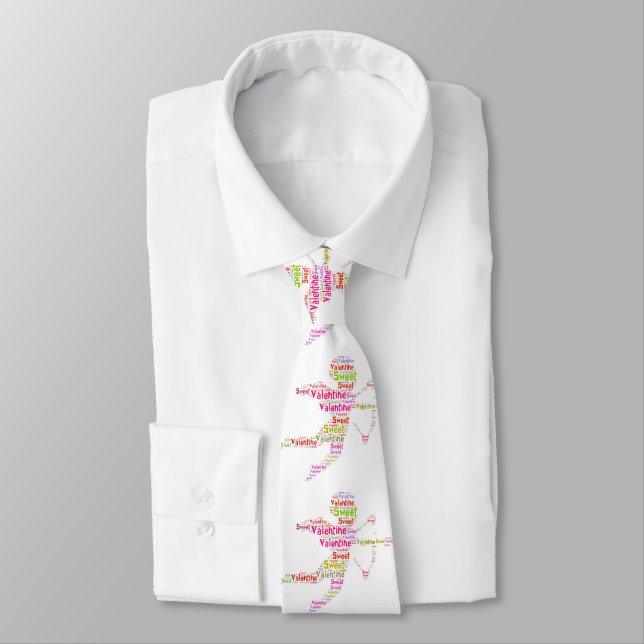 Sweet Romantic Funny Happy Valentine Love Cupid Tie (Tied)