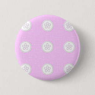 sweet romantic pink wallpaper 6 cm round badge