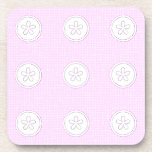 sweet romantic pink wallpaper coaster