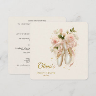 Sweet Rosé Ballet Soirée, custom Invitation